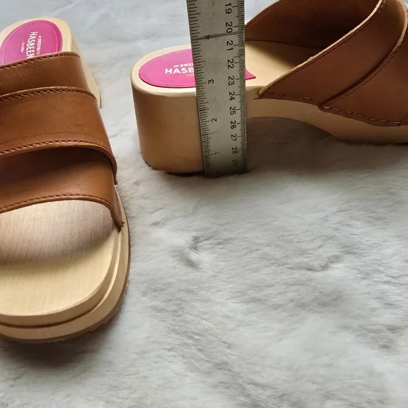 Swedish Hasbeens Tan Leather Sandals - Picture 5 of 7